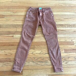 Wash Lab skinny jeans in burnt orange/light brown, size 26